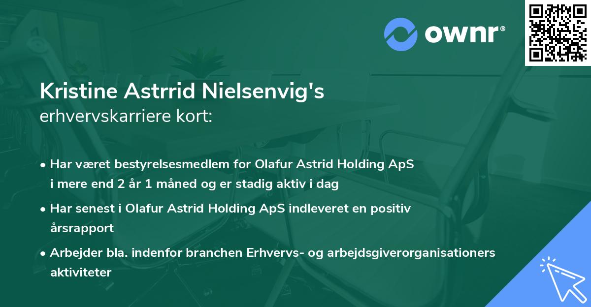 Kristine Astrrid Nielsenvig's erhvervskarriere kort