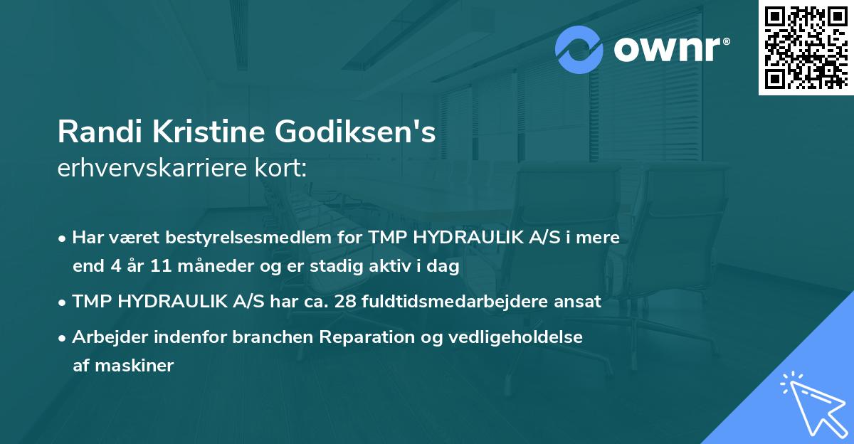 Randi Kristine Godiksen's erhvervskarriere kort