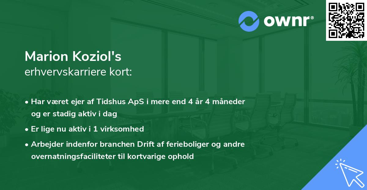 Marion Koziol's erhvervskarriere kort