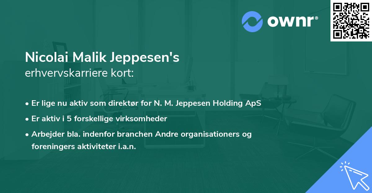 Nicolai Malik Jeppesen's erhvervskarriere kort