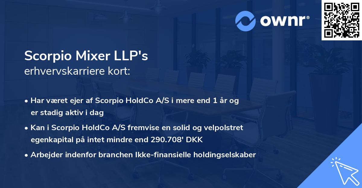 Scorpio Mixer LLP's erhvervskarriere kort