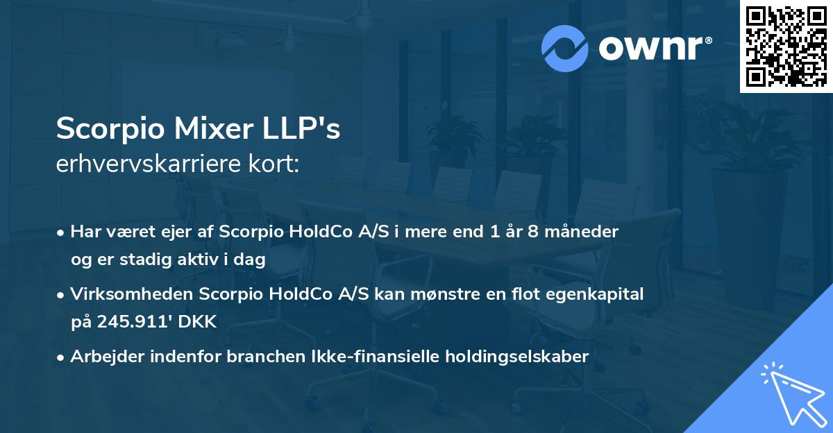 Scorpio Mixer LLP's erhvervskarriere kort