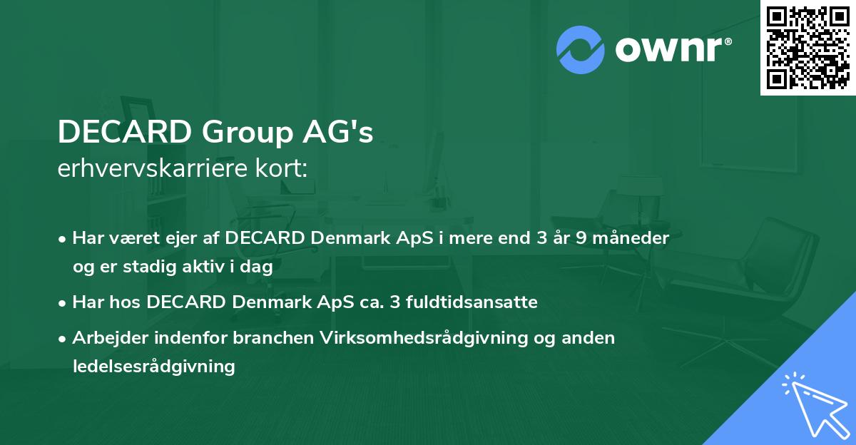 DECARD Group AG's erhvervskarriere kort