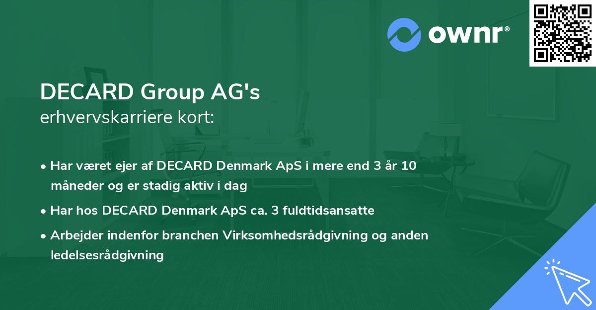 DECARD Group AG's erhvervskarriere kort