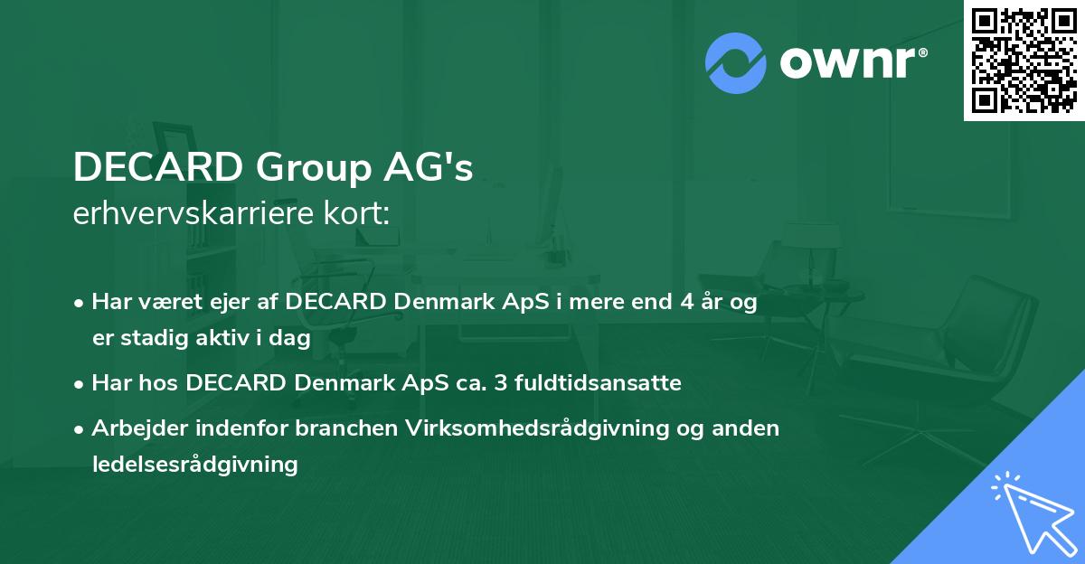 DECARD Group AG's erhvervskarriere kort