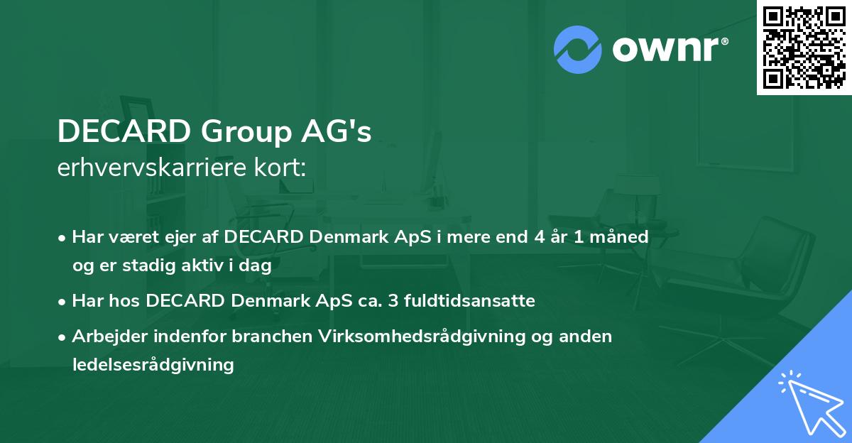DECARD Group AG's erhvervskarriere kort