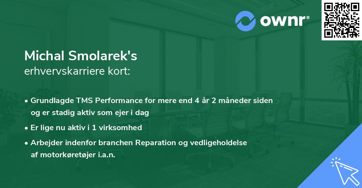 Michal Smolarek's erhvervskarriere kort
