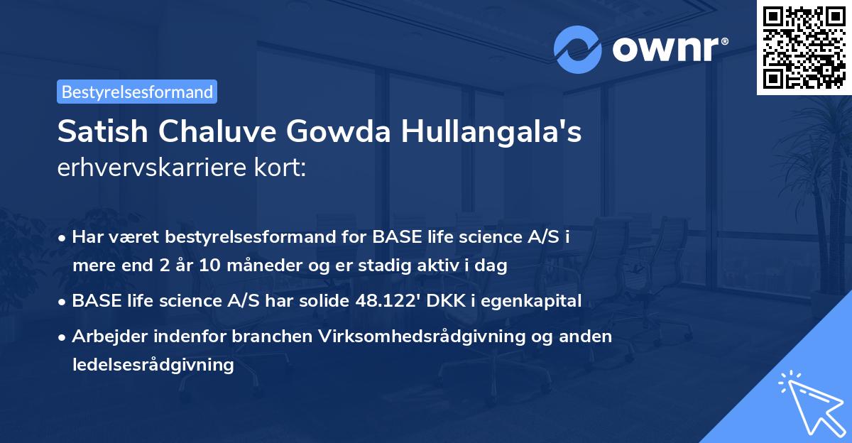 Satish Chaluve Gowda Hullangala's erhvervskarriere kort