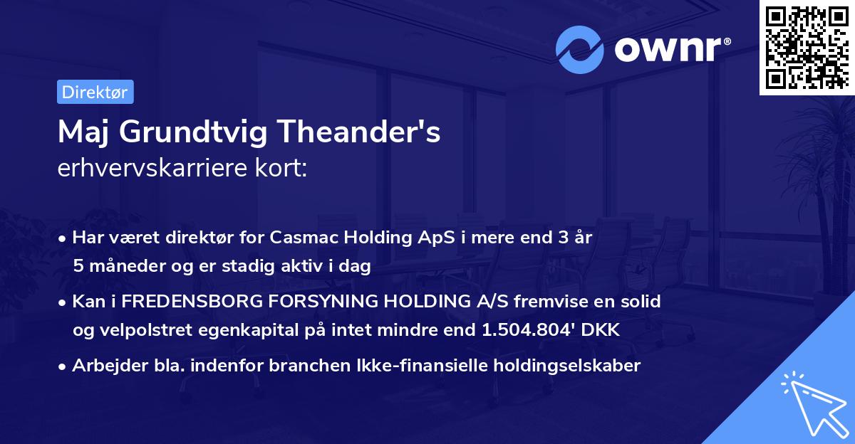 Maj Grundtvig Theander's erhvervskarriere kort