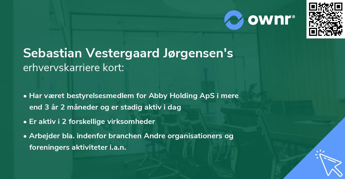 Sebastian Vestergaard Jørgensen's erhvervskarriere kort