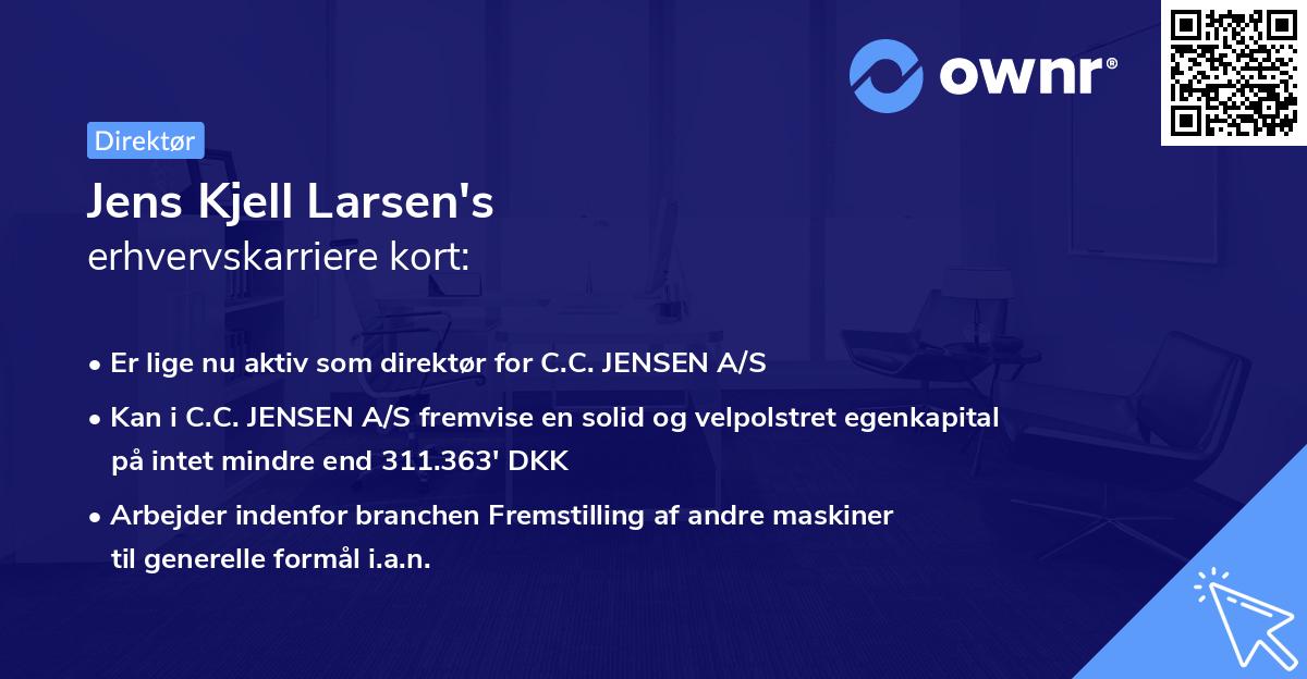 Jens Kjell Larsen's erhvervskarriere kort