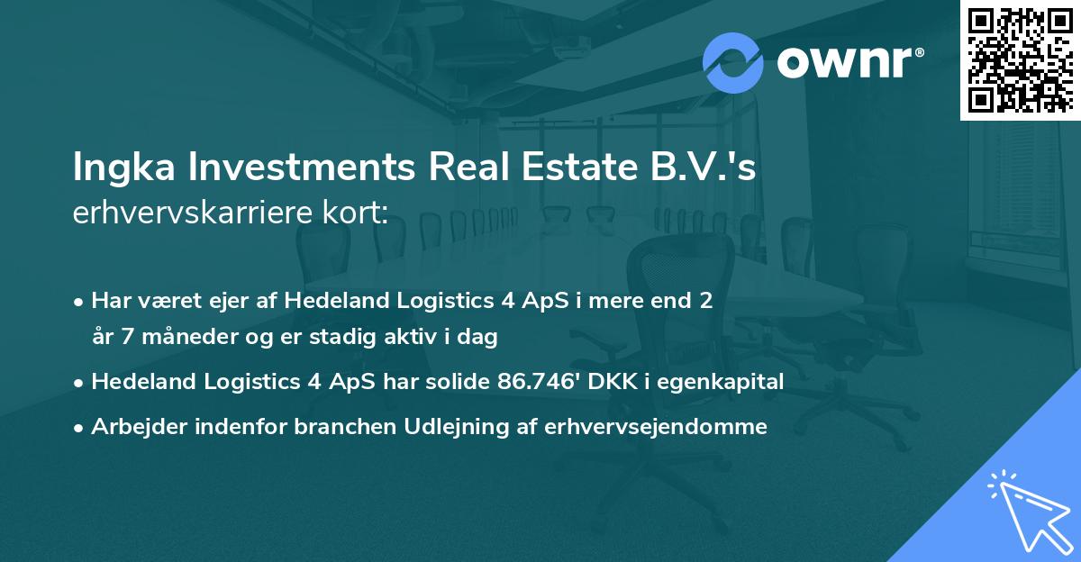 Ingka Investments Real Estate B.V.'s erhvervskarriere kort