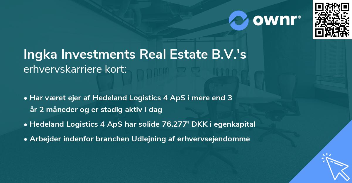Ingka Investments Real Estate B.V.'s erhvervskarriere kort