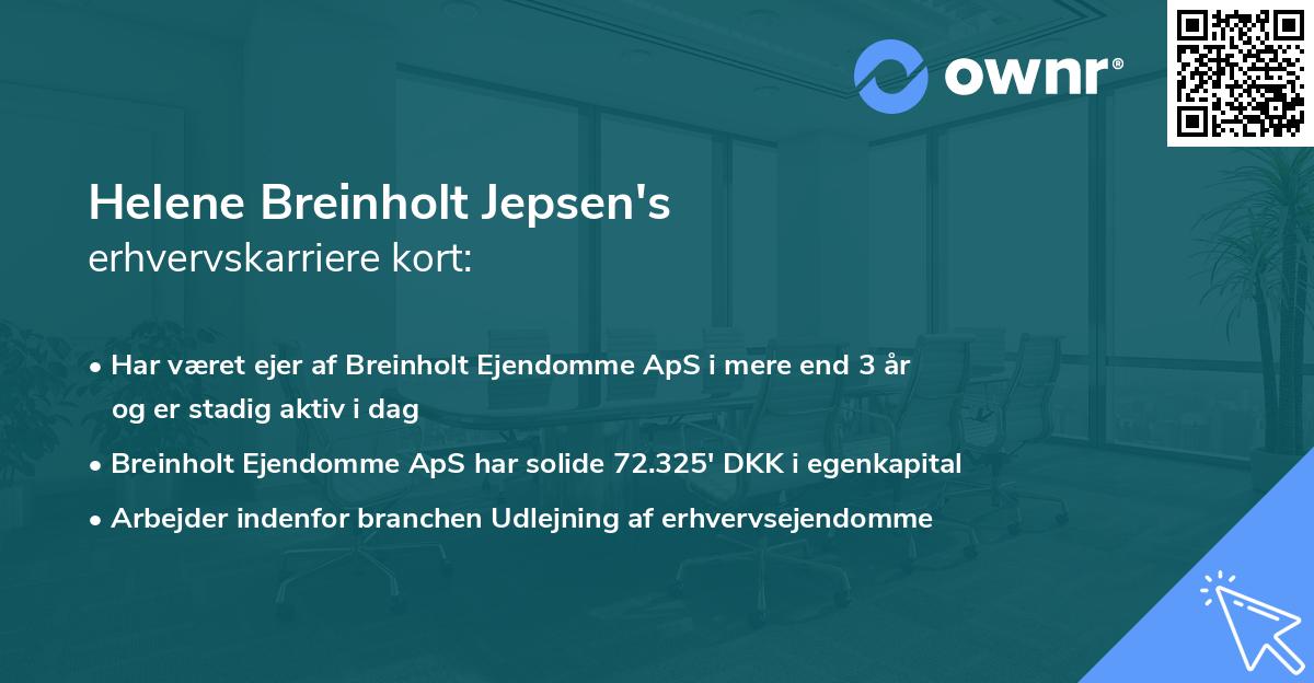 Helene Breinholt Jepsen's erhvervskarriere kort