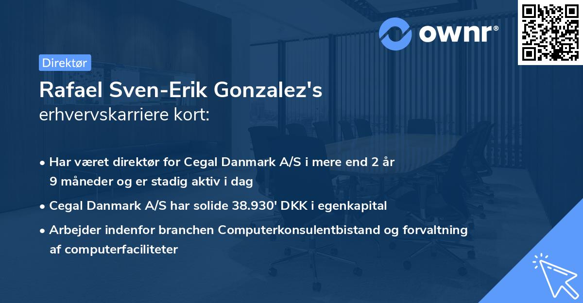 Rafael Sven-Erik Gonzalez's erhvervskarriere kort