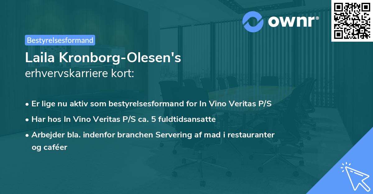Laila Kronborg-Olesen's erhvervskarriere kort