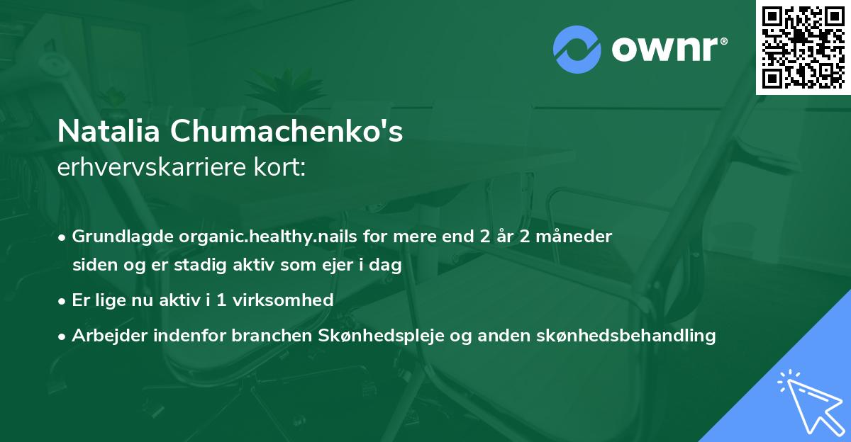 Natalia Chumachenko's erhvervskarriere kort