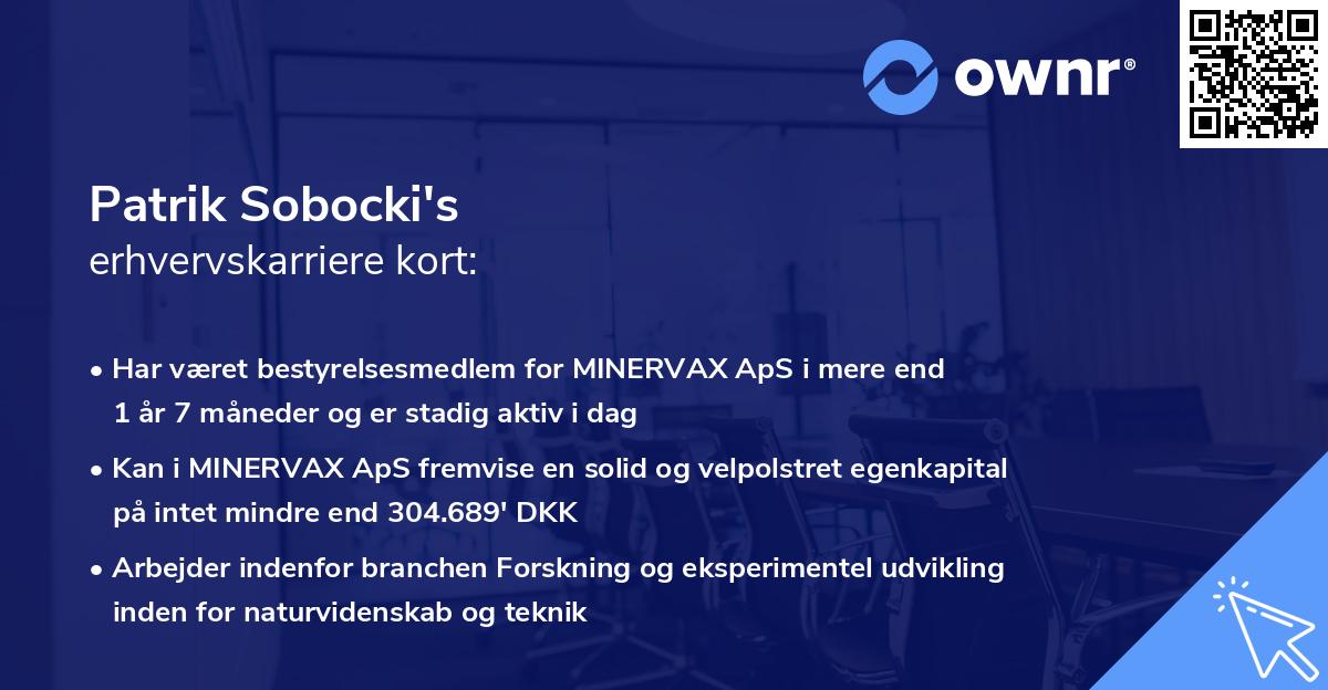 Patrik Sobocki's erhvervskarriere kort