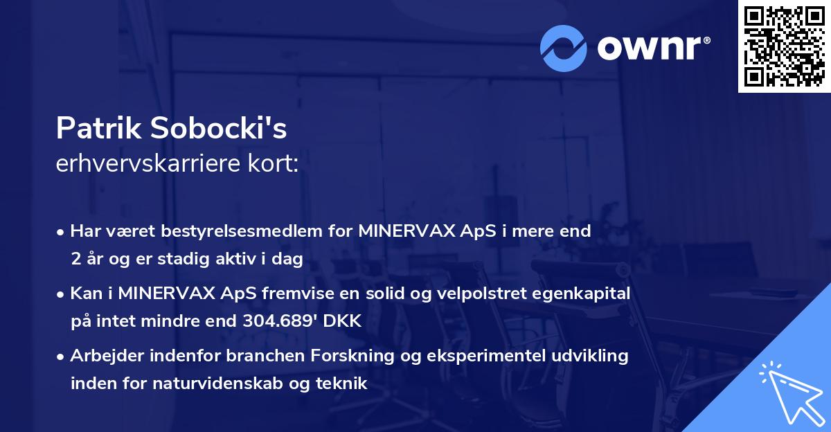 Patrik Sobocki's erhvervskarriere kort