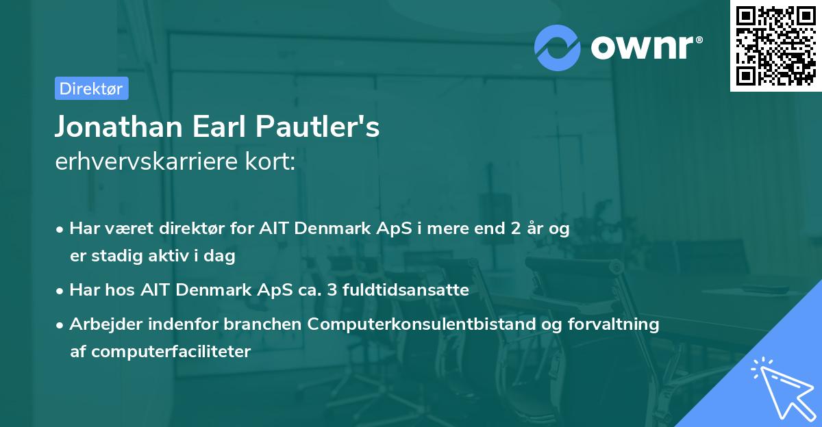 Jonathan Earl Pautler's erhvervskarriere kort