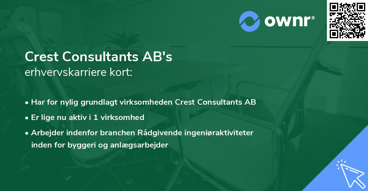 Crest Consultants AB's erhvervskarriere kort