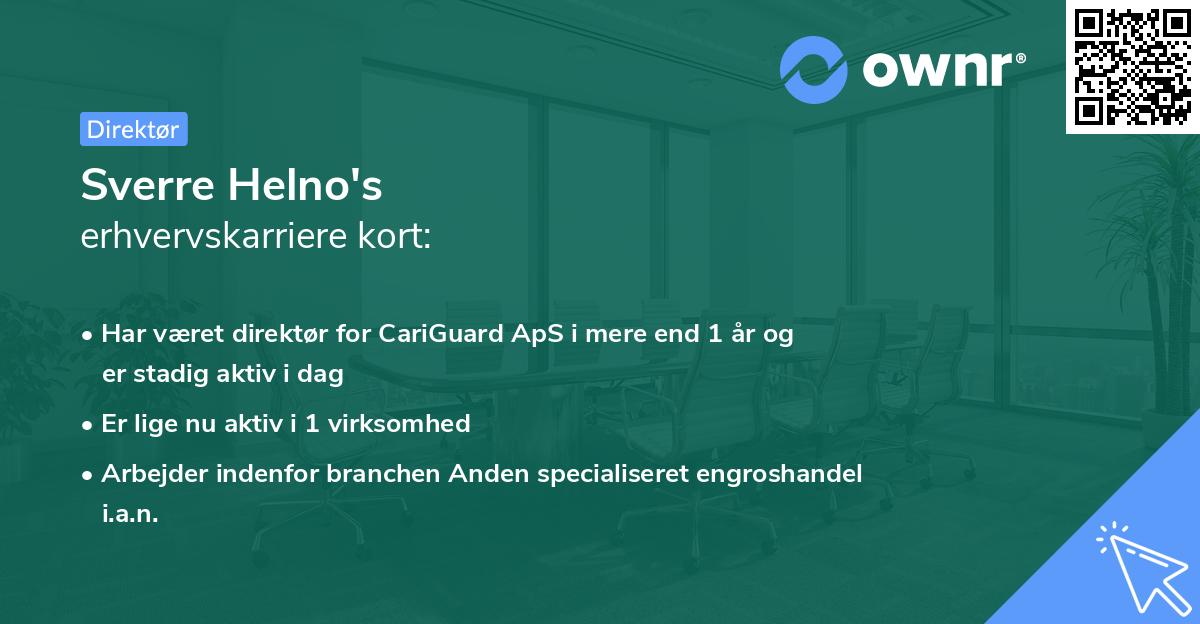 Sverre Helno's erhvervskarriere kort