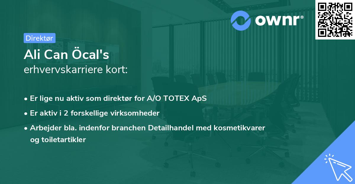 Ali Can Öcal's erhvervskarriere kort