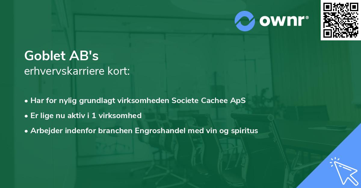 Goblet AB's erhvervskarriere kort