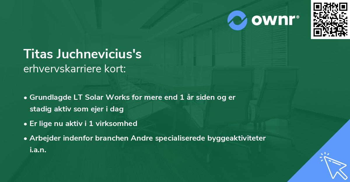 Titas Juchnevicius's erhvervskarriere kort
