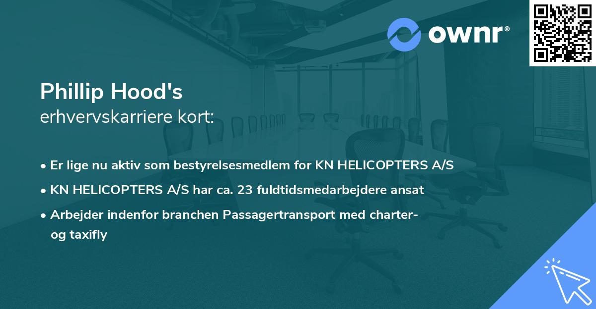 Phillip Hood's erhvervskarriere kort