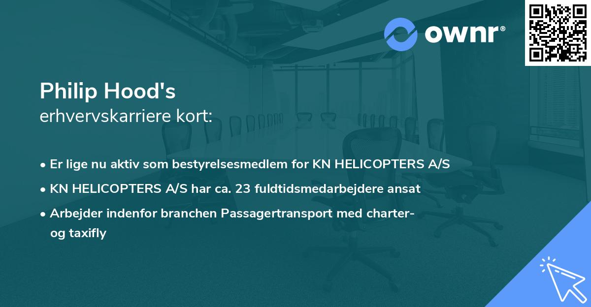 Philip Hood's erhvervskarriere kort