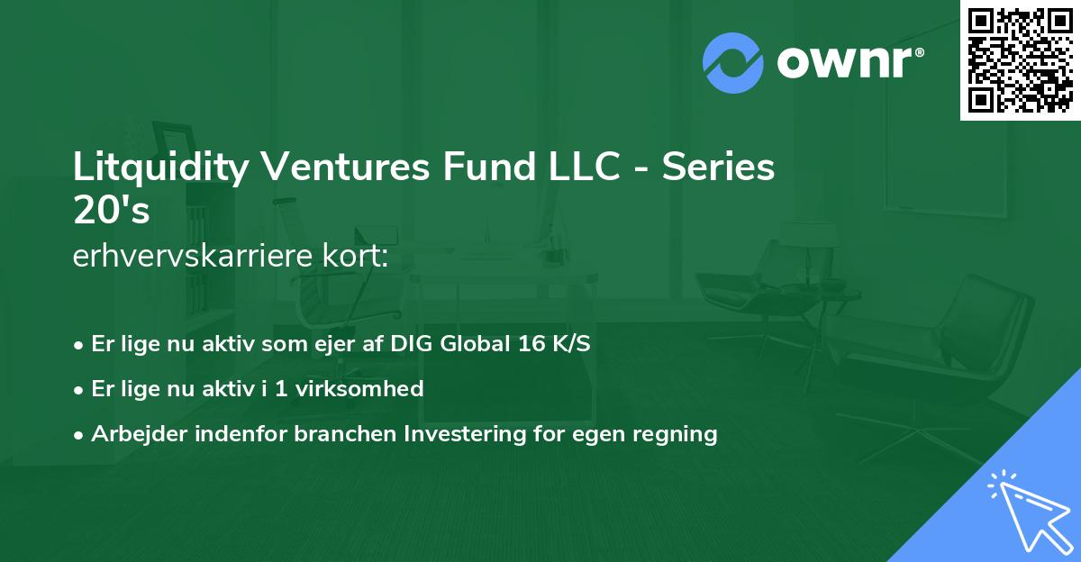 Litquidity Ventures Fund LLC - Series 20's erhvervskarriere kort