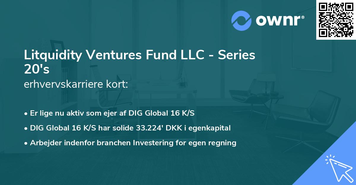 Litquidity Ventures Fund LLC - Series 20's erhvervskarriere kort