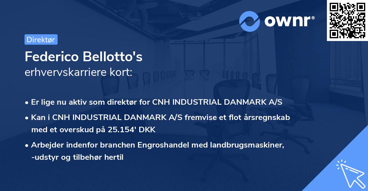 Federico Bellotto's erhvervskarriere kort