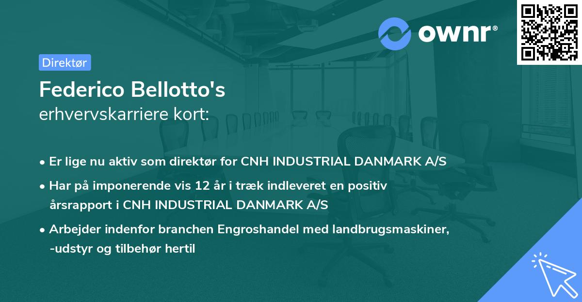 Federico Bellotto's erhvervskarriere kort