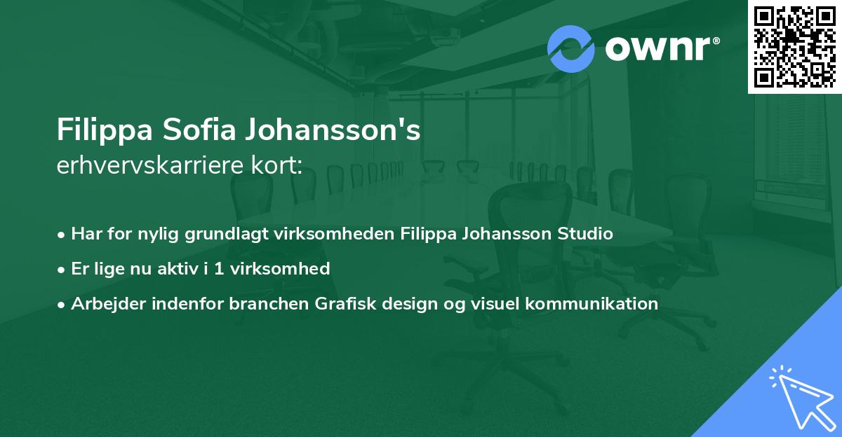 Filippa Sofia Johansson's erhvervskarriere kort