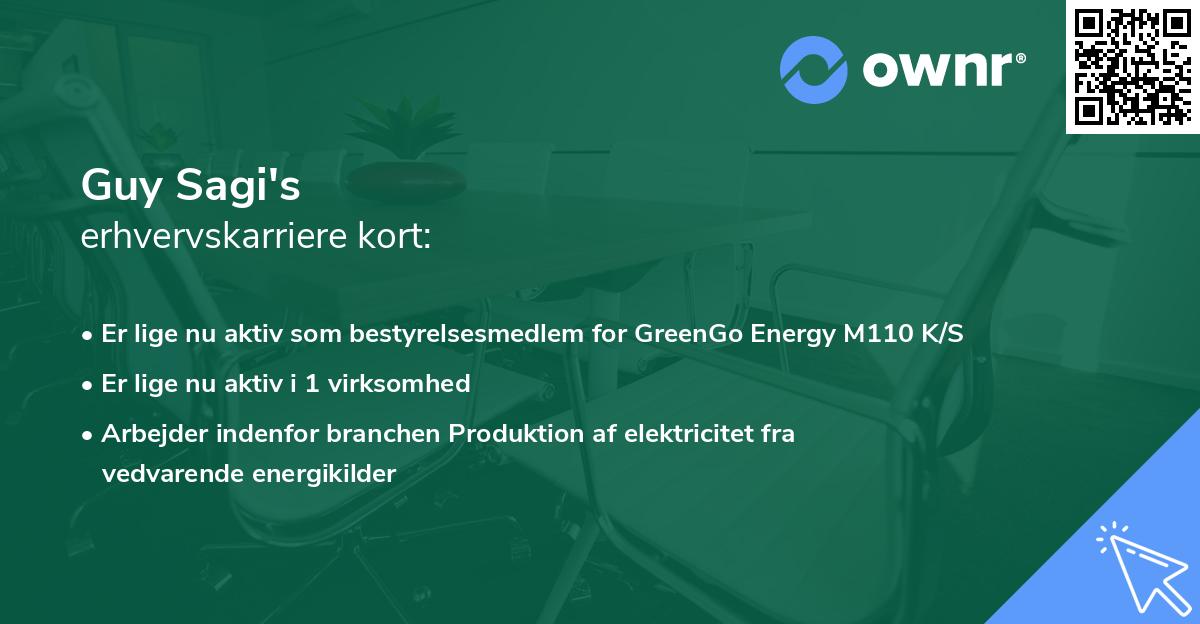 Guy Sagi's erhvervskarriere kort
