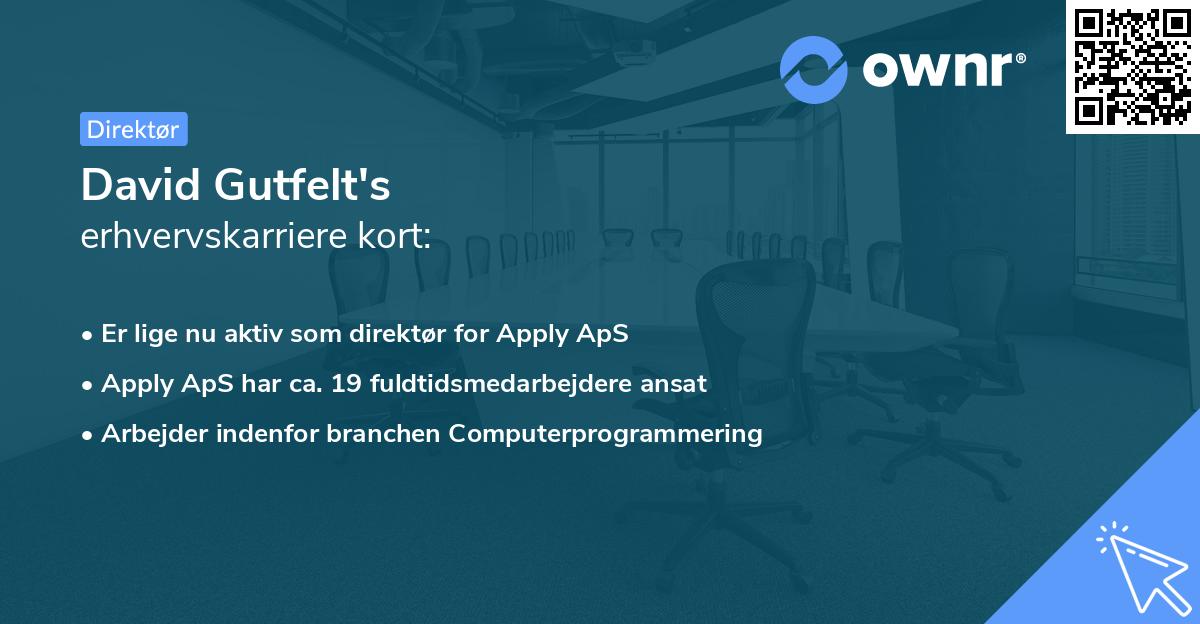 David Gutfelt's erhvervskarriere kort