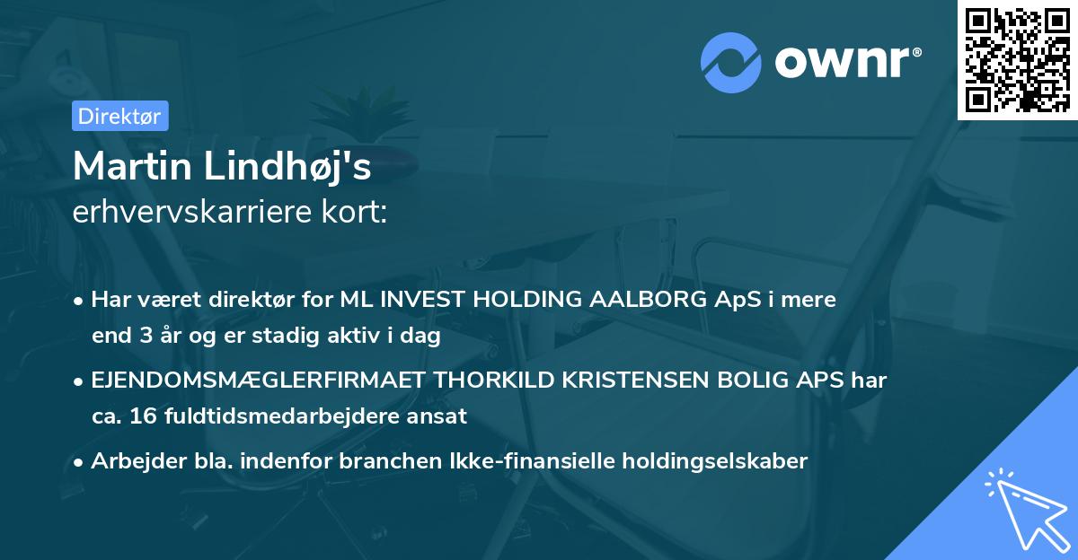 Martin Lindhøj's erhvervskarriere kort