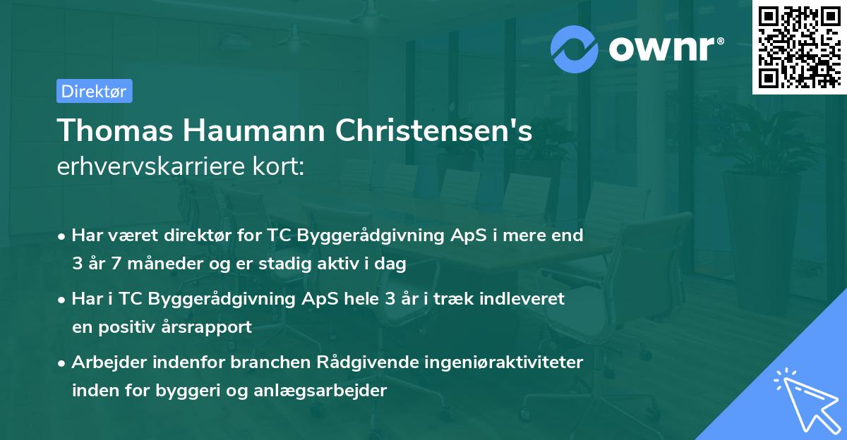 Thomas Haumann Christensen's erhvervskarriere kort