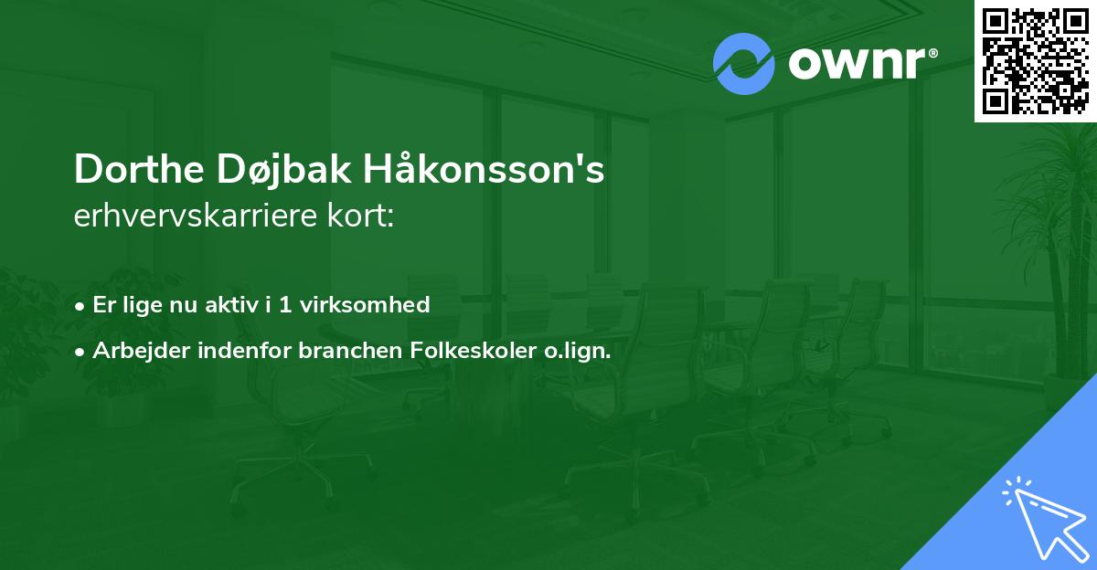 Dorthe Døjbak Håkonsson's erhvervskarriere kort