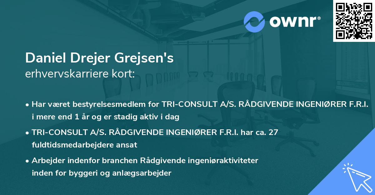 Daniel Drejer Grejsen's erhvervskarriere kort