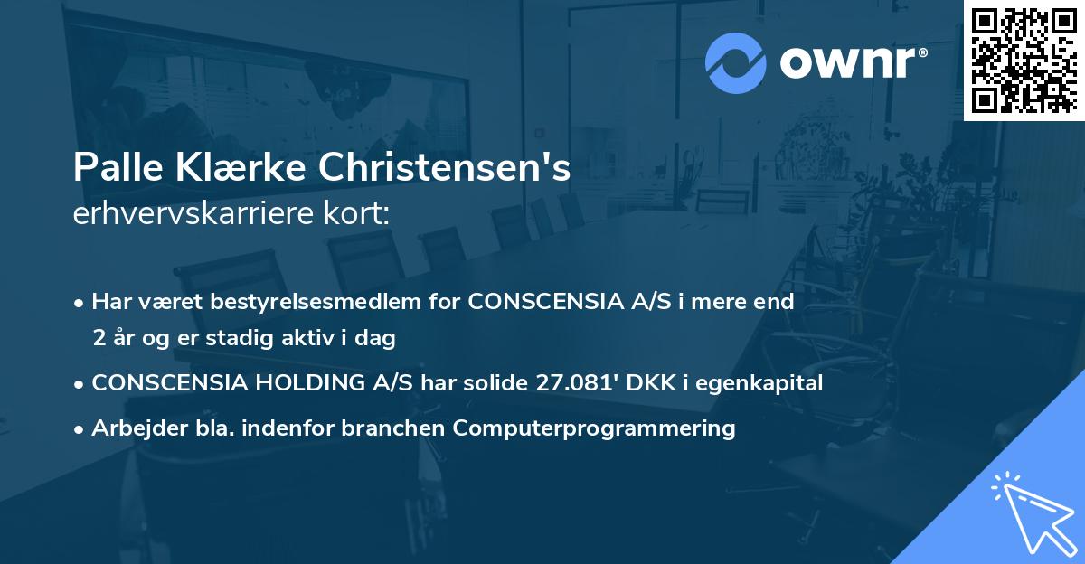 Palle Klærke Christensen's erhvervskarriere kort