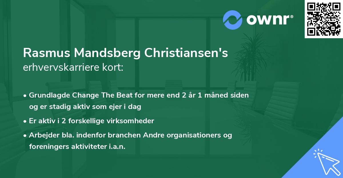 Rasmus Mandsberg Christiansen's erhvervskarriere kort