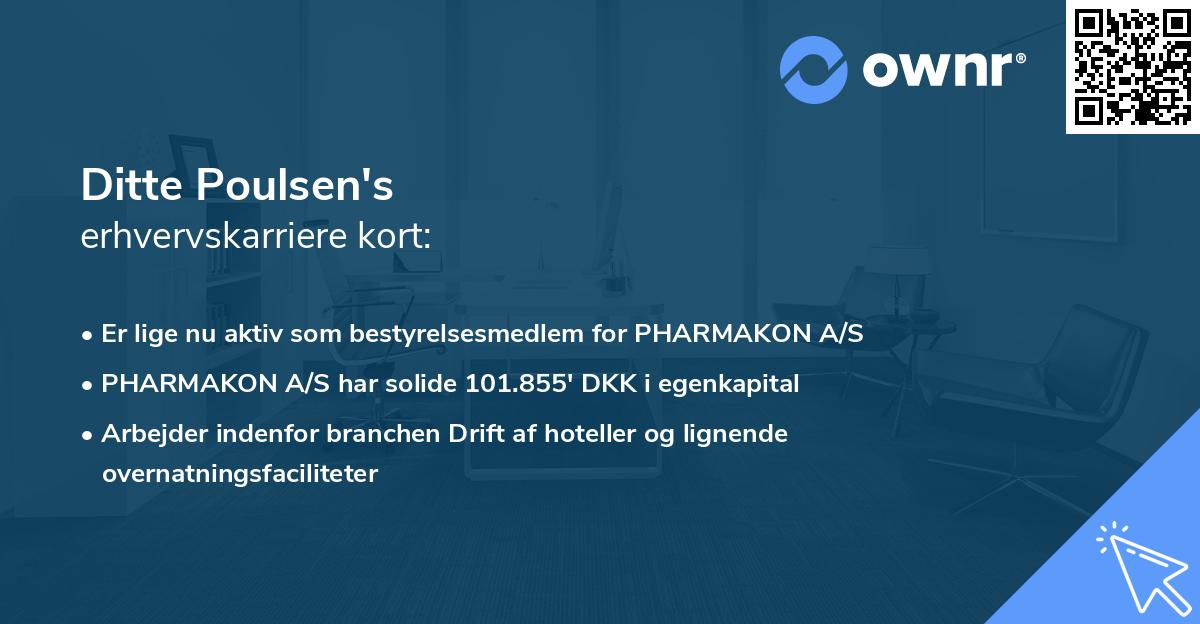 Ditte Poulsen's erhvervskarriere kort