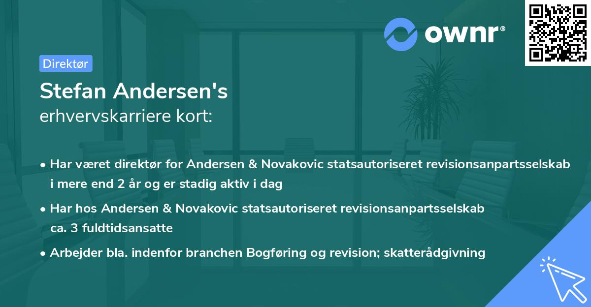 Stefan Andersen's erhvervskarriere kort