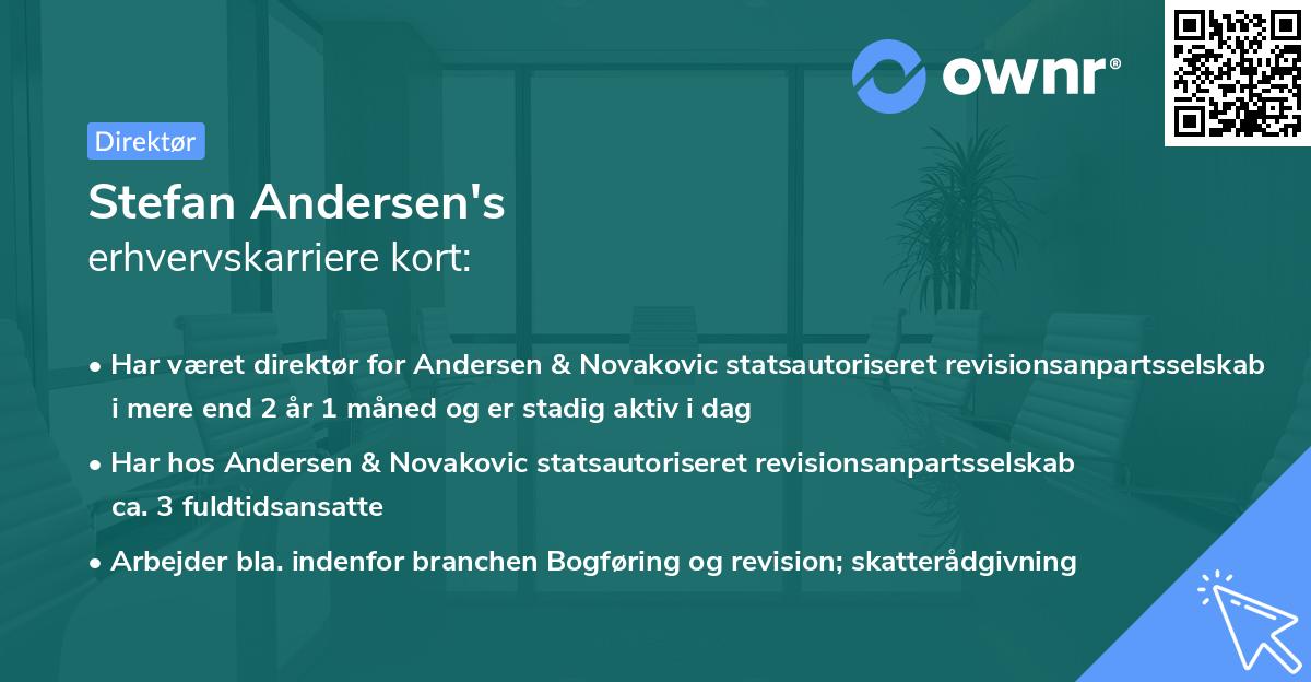 Stefan Andersen's erhvervskarriere kort
