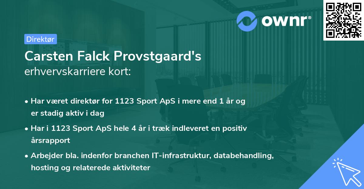 Carsten Falck Provstgaard's erhvervskarriere kort