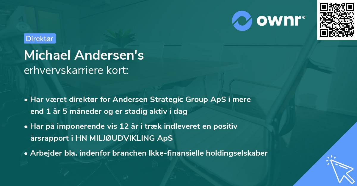 Michael Andersen's erhvervskarriere kort