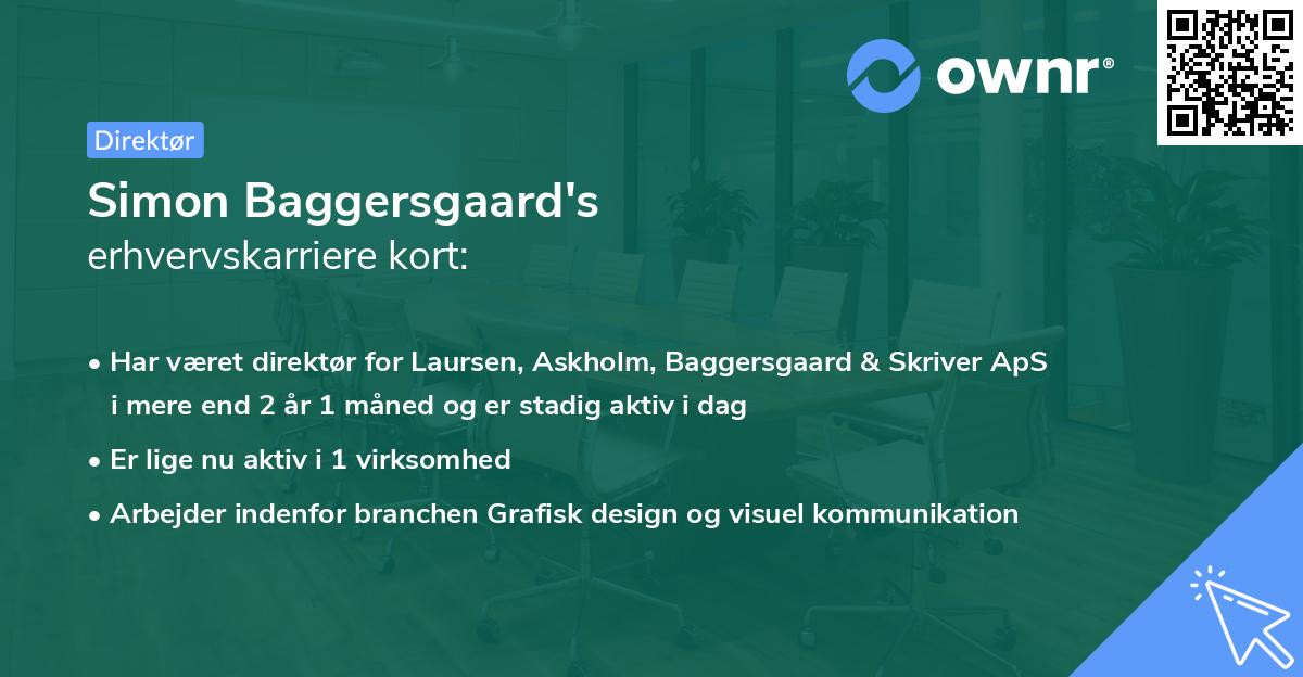 Simon Baggersgaard's erhvervskarriere kort
